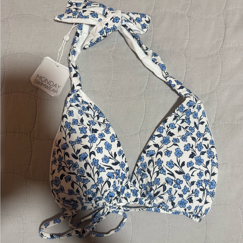 NWT Monday Swimwear Paper Floral Tulum Bikini Top